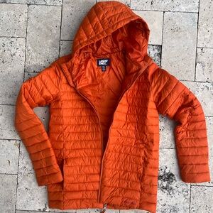 Lands End Boys Puffer jacket with hood.
